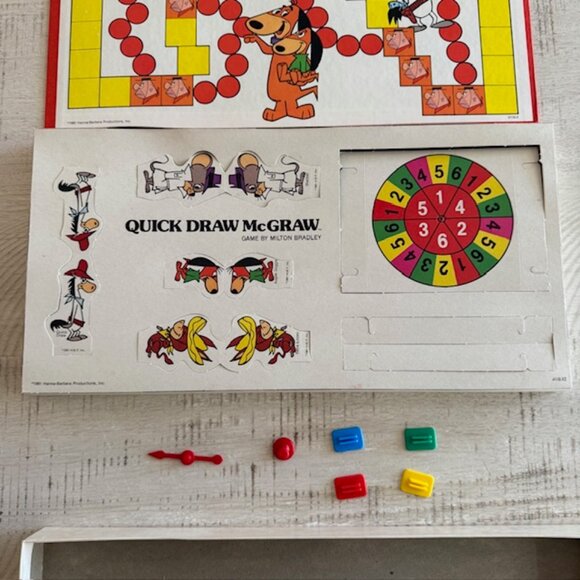 UNPUNCHED 1981 Milton Bradley Quick Draw McGraw Game - Picture 6 of 12
